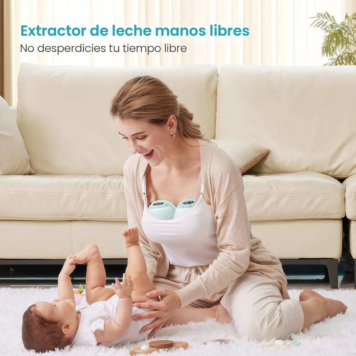 Paruu P20 Extractor de leche eléctrico manos libres - 4 modos y 12...