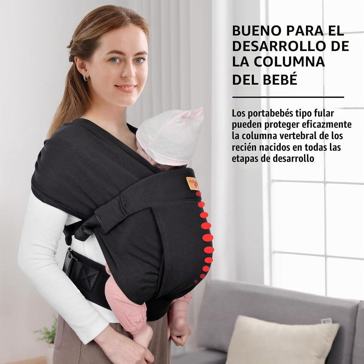 vrbabies Fular Portabebés Bandolera, Portabebés para Recién Nacidos...