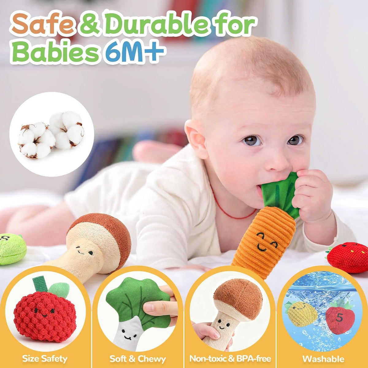 Mini Tudou Juguetes para bebés de 6 a 12 meses, juguetes sensoriale...