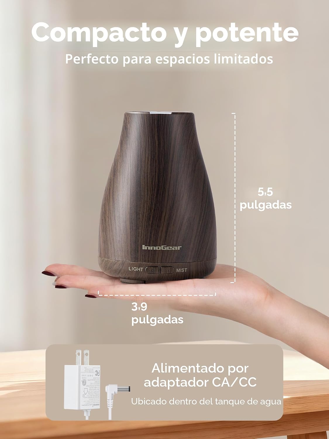 InnoGear Difusor de aceite esencial, difusores ultrasónicos para el...