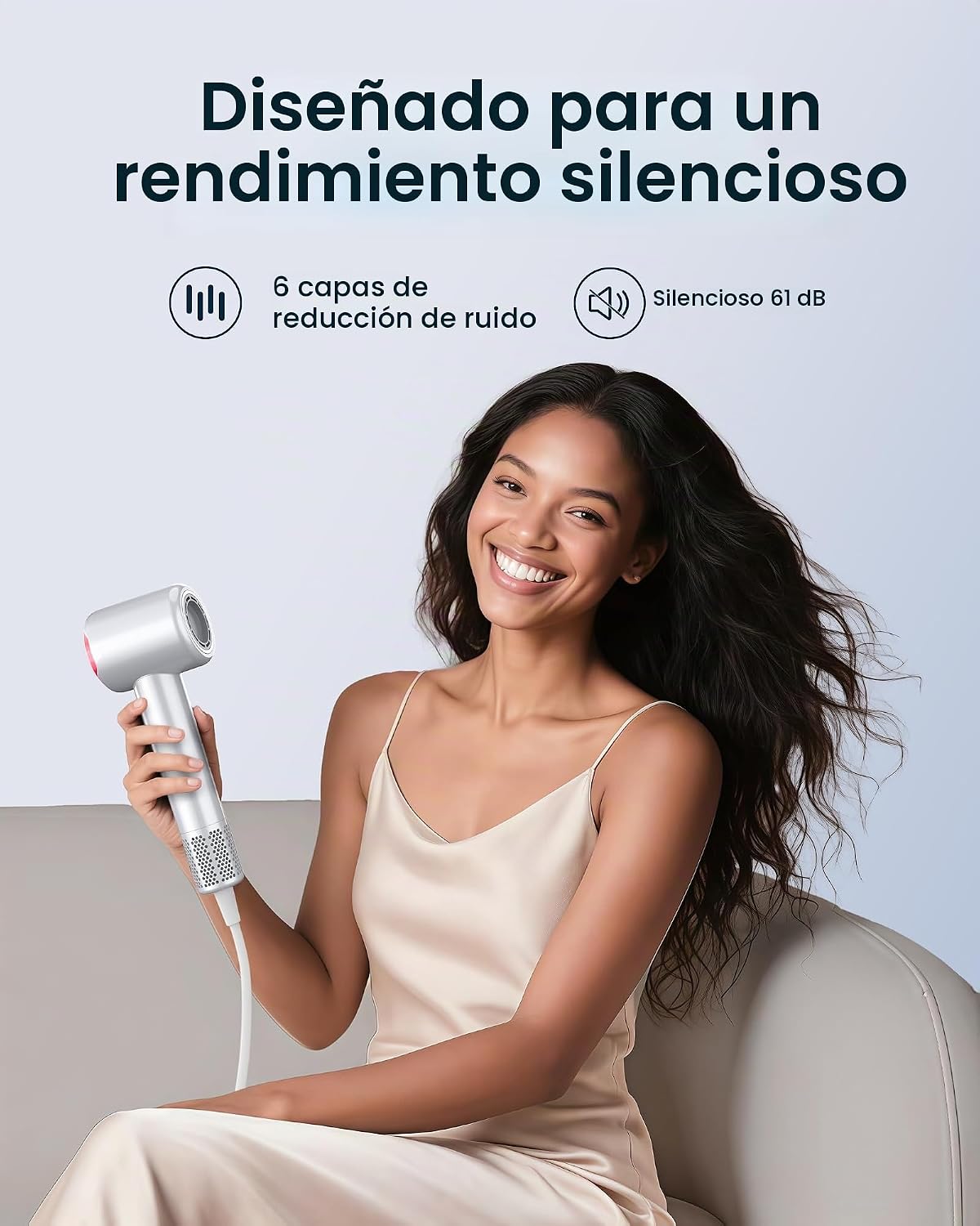 VOLGTIA Secador de pelo de alta velocidad con difusor y concentrado...