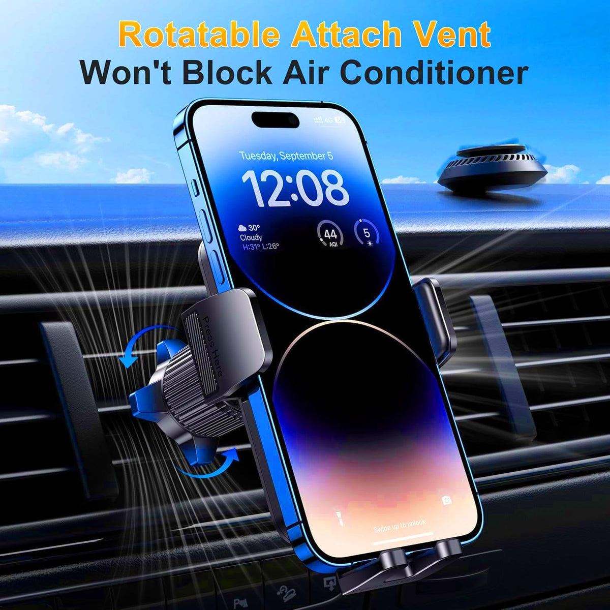 Qifutan Soporte para teléfono celular para montaje en coche, soport...