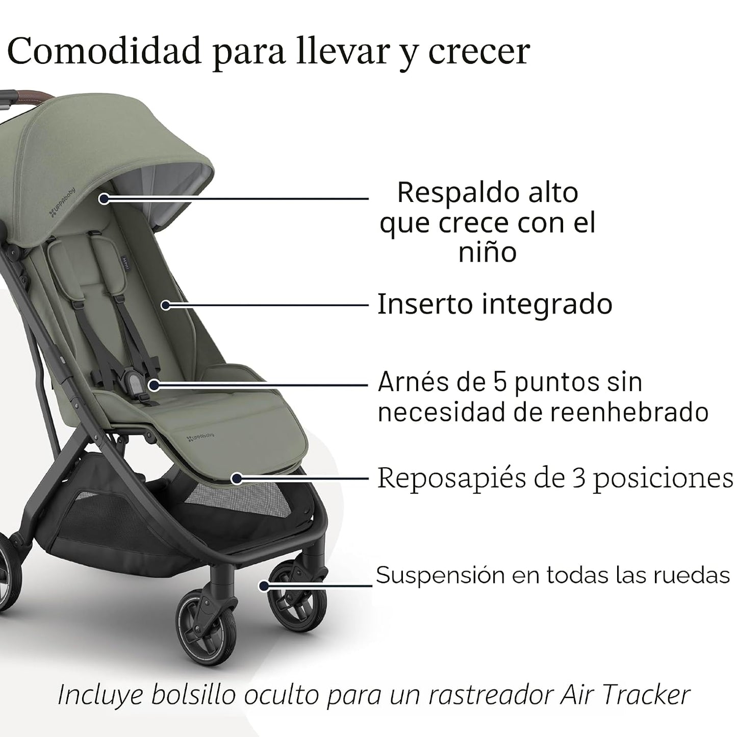 UPPAbaby Minu V3 Cochecito de viaje | Diseño ligero + compacto | Pl...