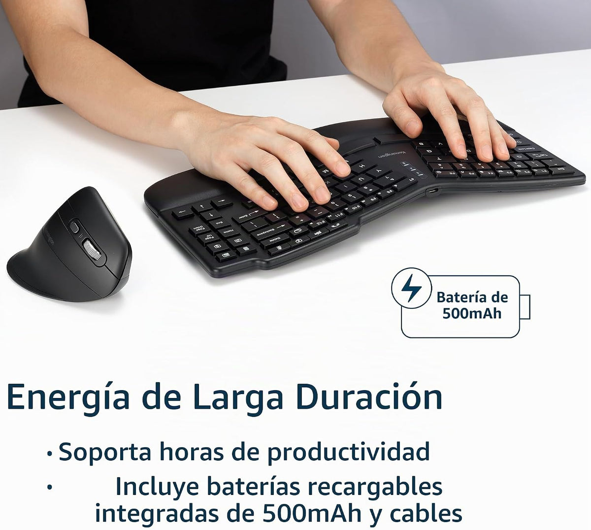 Kensington Pro Fit Ergo KM675 EQ - Juego de escritorio inalámbrico...