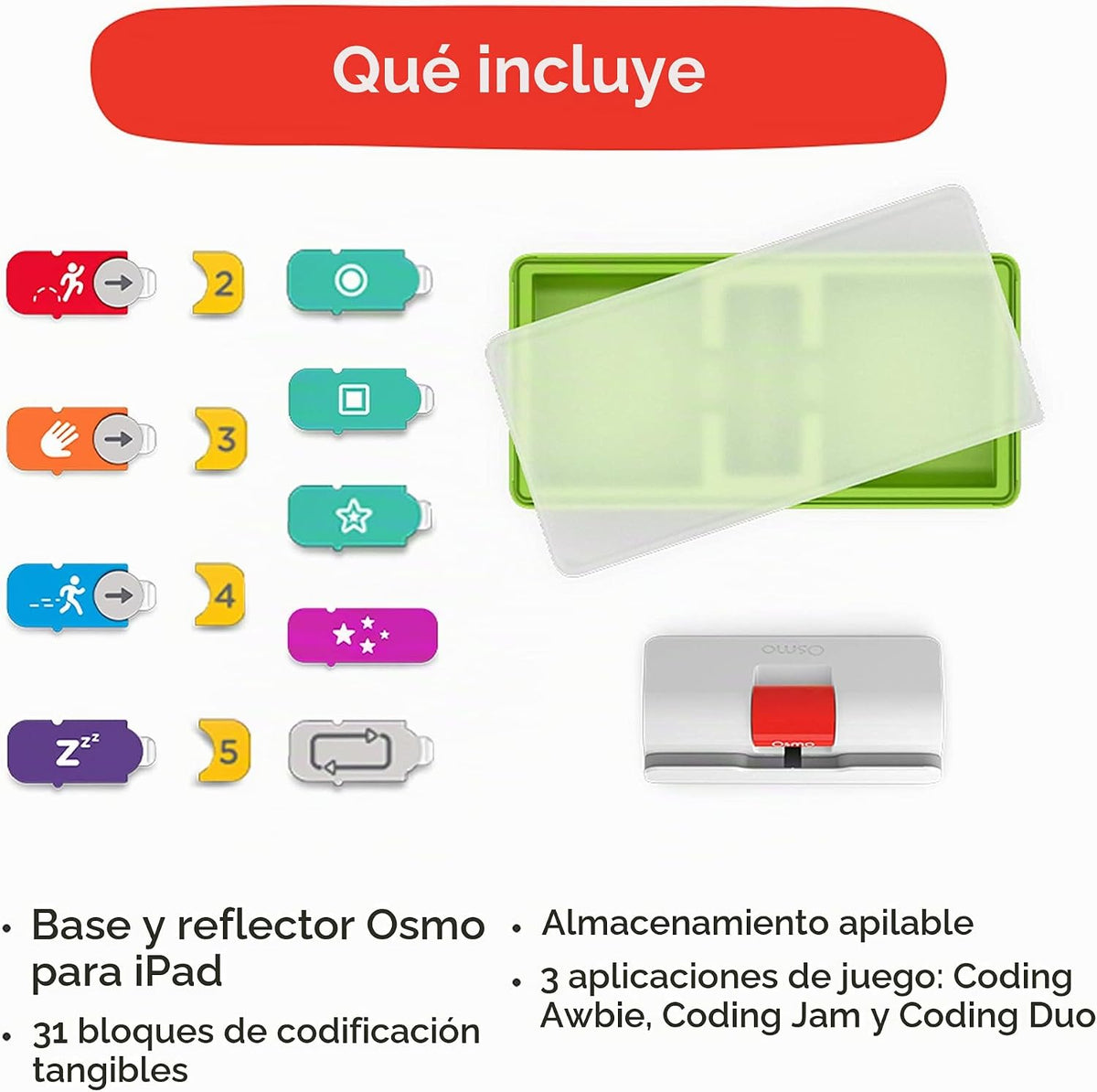 Osmo Kit de codificación, edades 5-10+, codificación para niños, ap...