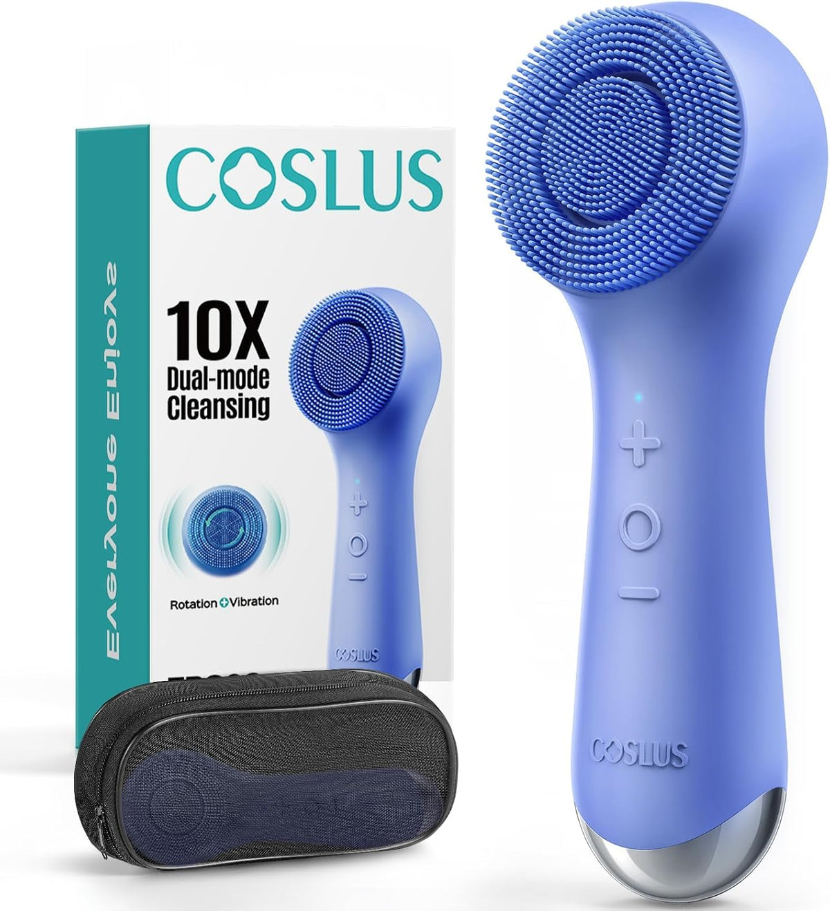 COSLUS FBS03 - Cepillo de limpieza facial, diseño patentado, color...