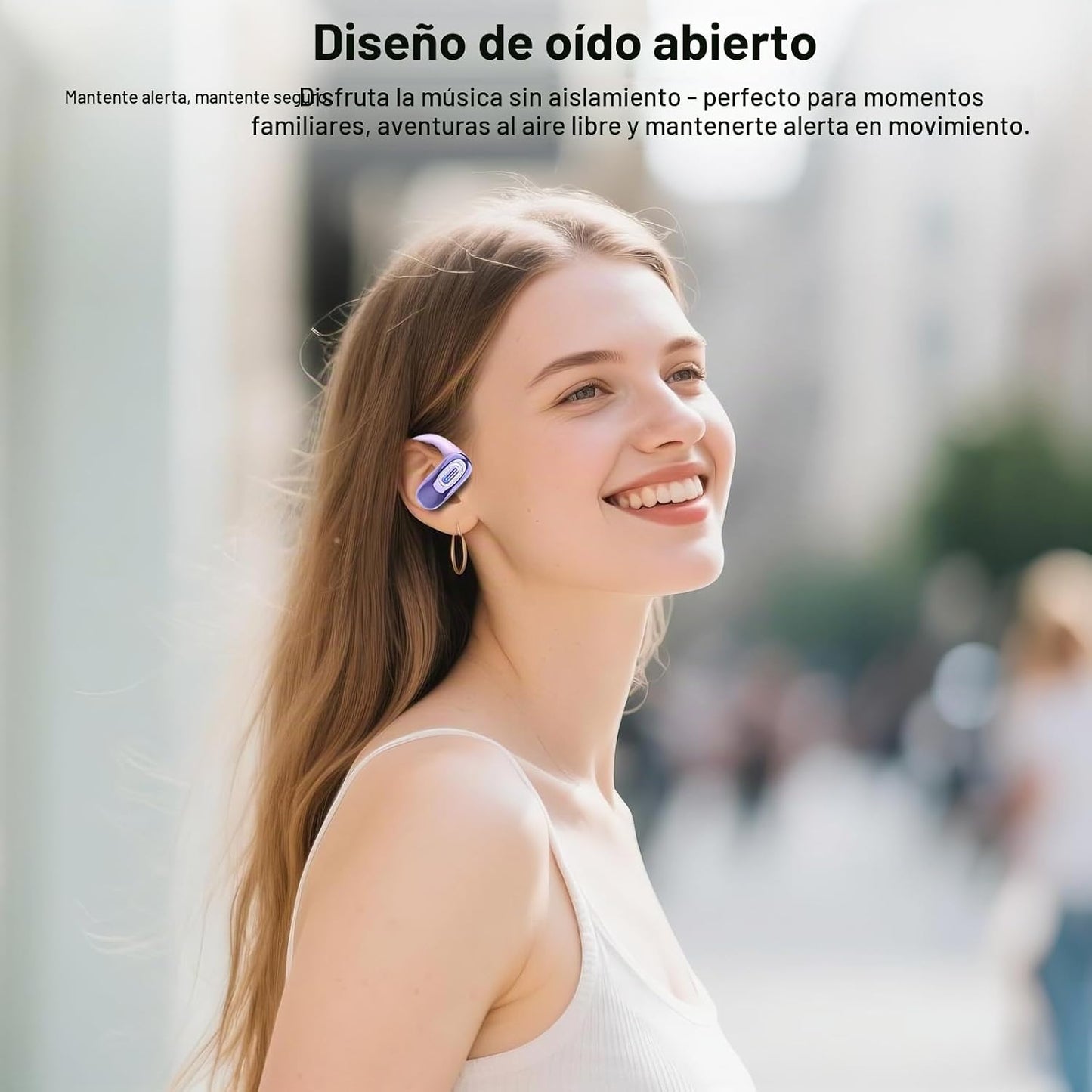 Auriculares abiertos, NUEVOS auriculares supraaurales con 4 micrófo...