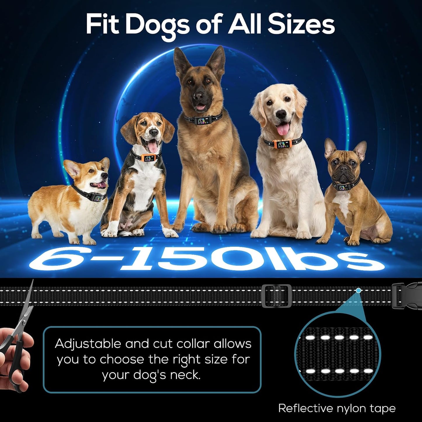 Collar de ladrido, paquete de 2 collares inteligentes para perros g...
