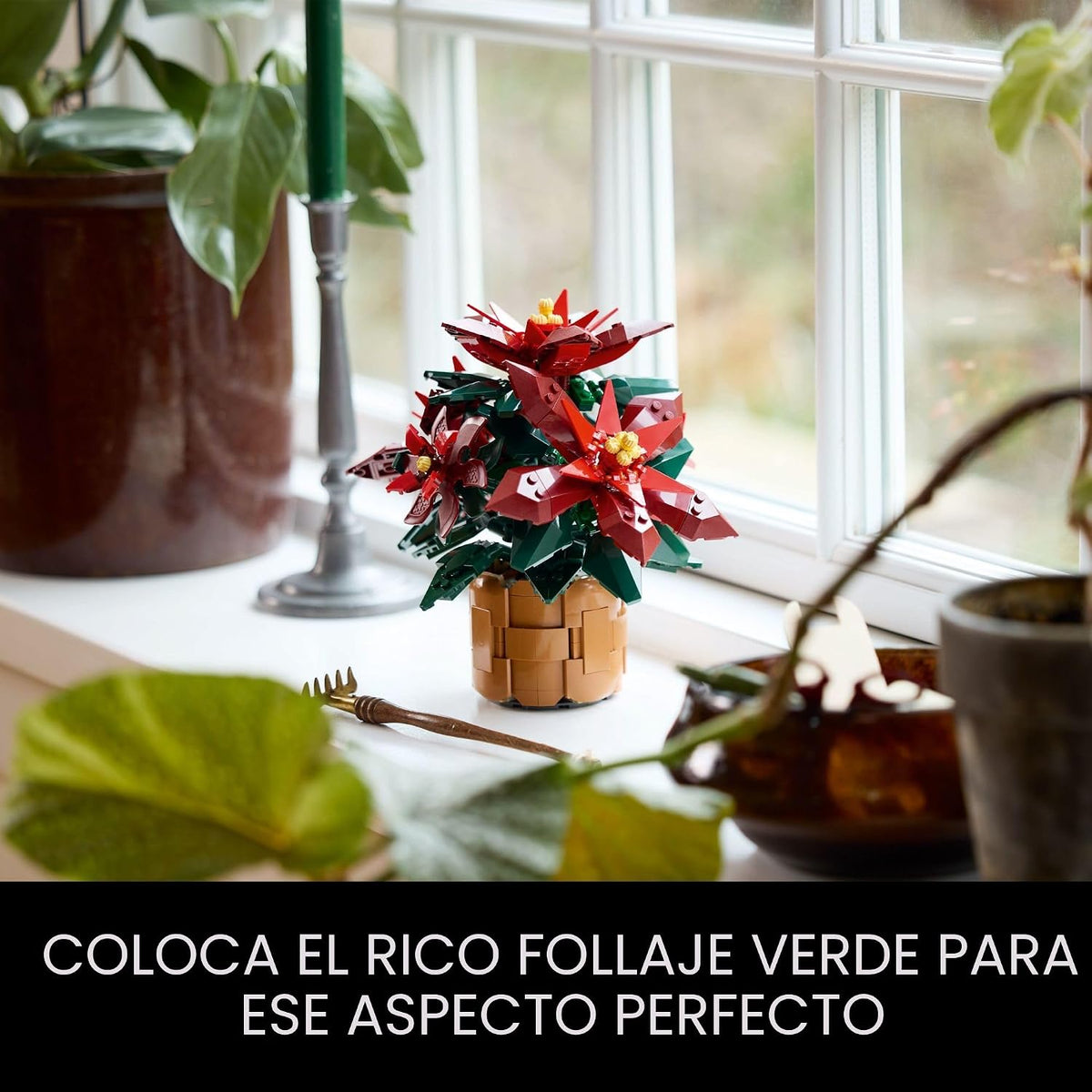 LEGO Icons Poinsettia - Juegos de construcción para adultos, flores...