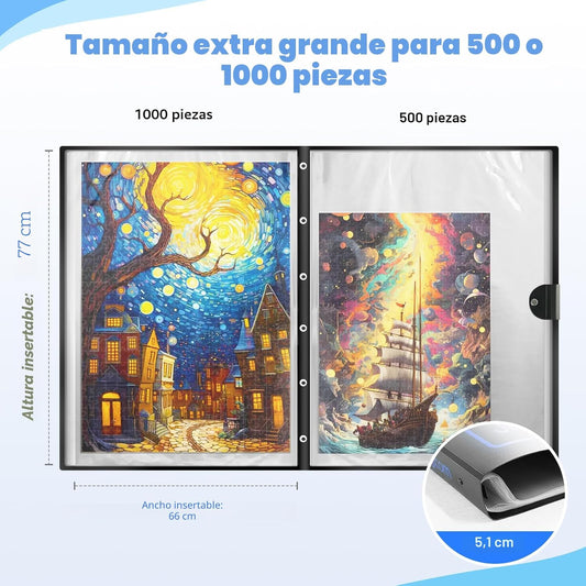 ALL4JIG Carpeta de rompecabezas de 25.98 x 30.31 pulgadas, carpeta...