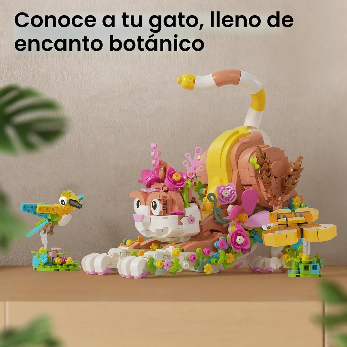 JOJO&amp;Peach - Juego de juguetes de construcción de gatos y flore...