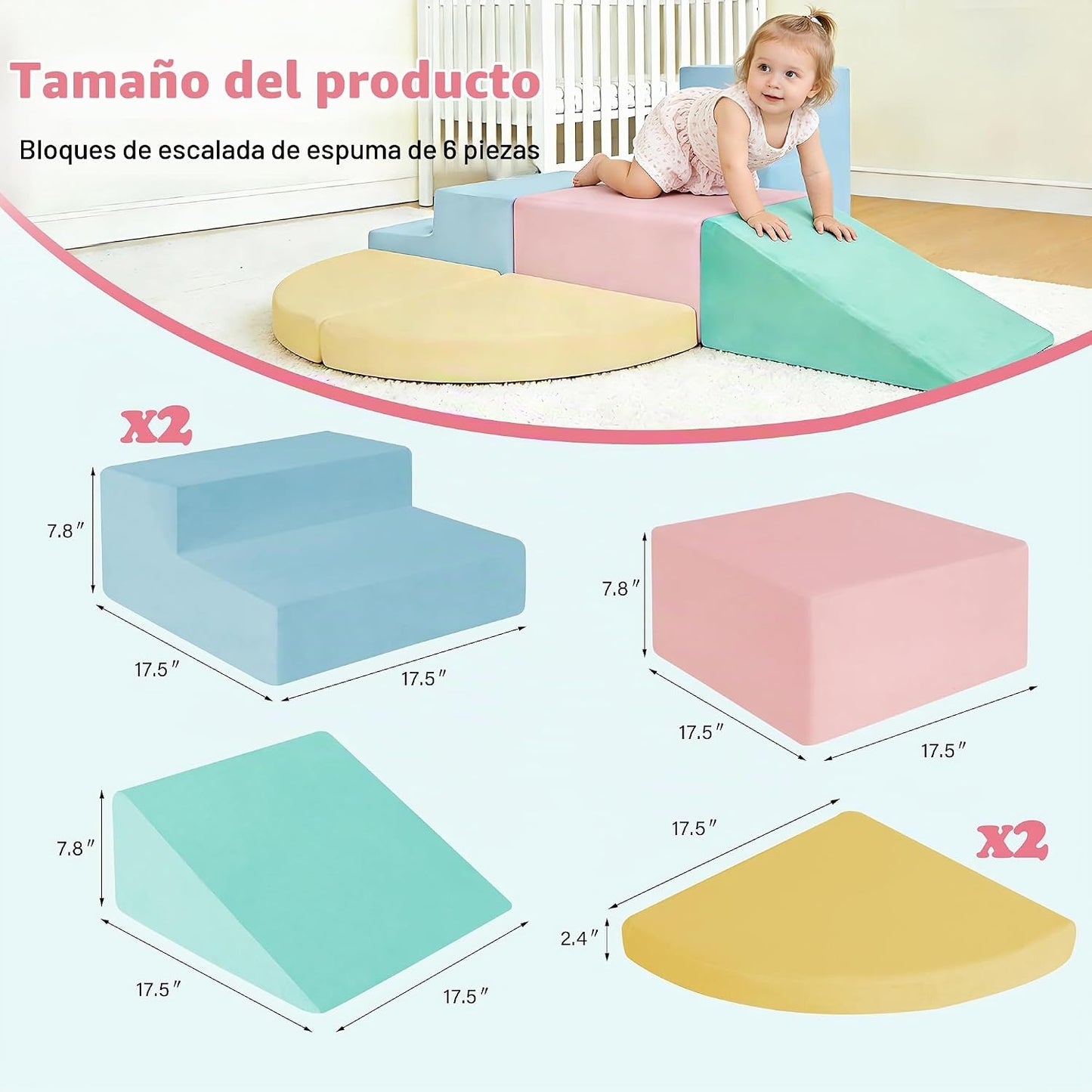 HHH HIKECUCAN Juguetes de escalada suaves para niños pequeños de 1...