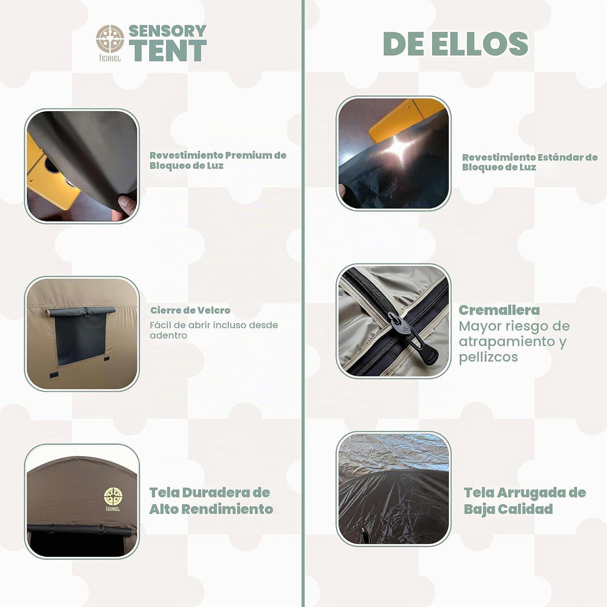 Tienda de campaña sensorial para niños con autismo, TDAH y SPD \u20...