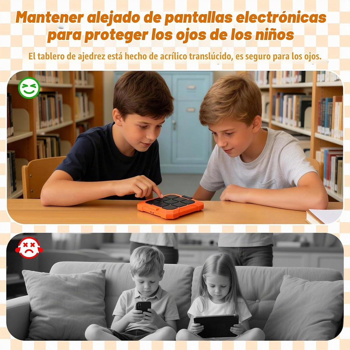 6 en 1 Tic-Tac-Toe juego de mano para niños, tablero electrónico de...