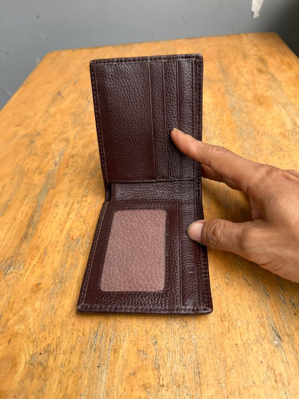VIETDAVN Billeteras plegables de cocodrilo genuinas para hombres, b...