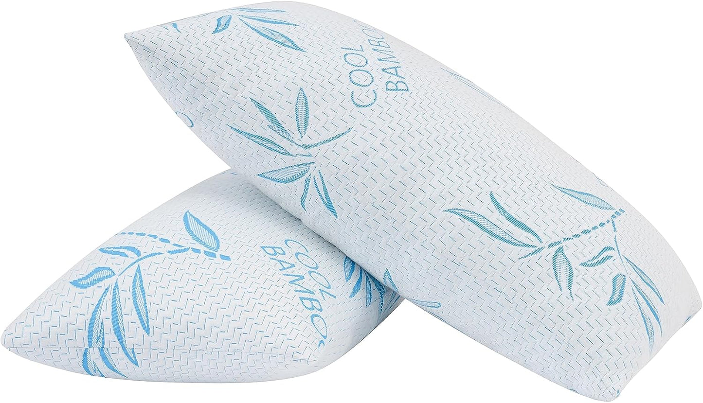 Paquete de 2 almohadas de rayón de tamaño estándar derivadas de bam...