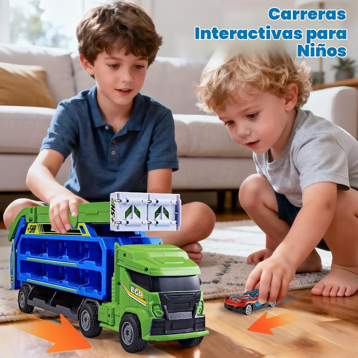 Camión de carreras de juguete para niños de 3, 4, 5, 6 años, camión...
