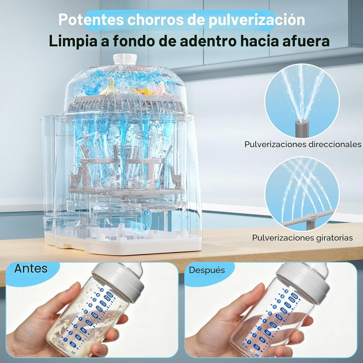 Lavadora de biberones Pro, lavadora de biberones todo en uno y este...