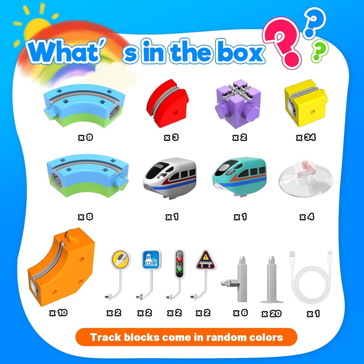 Juego de tren eléctrico para niños, 110 piezas de pista de carreras...
