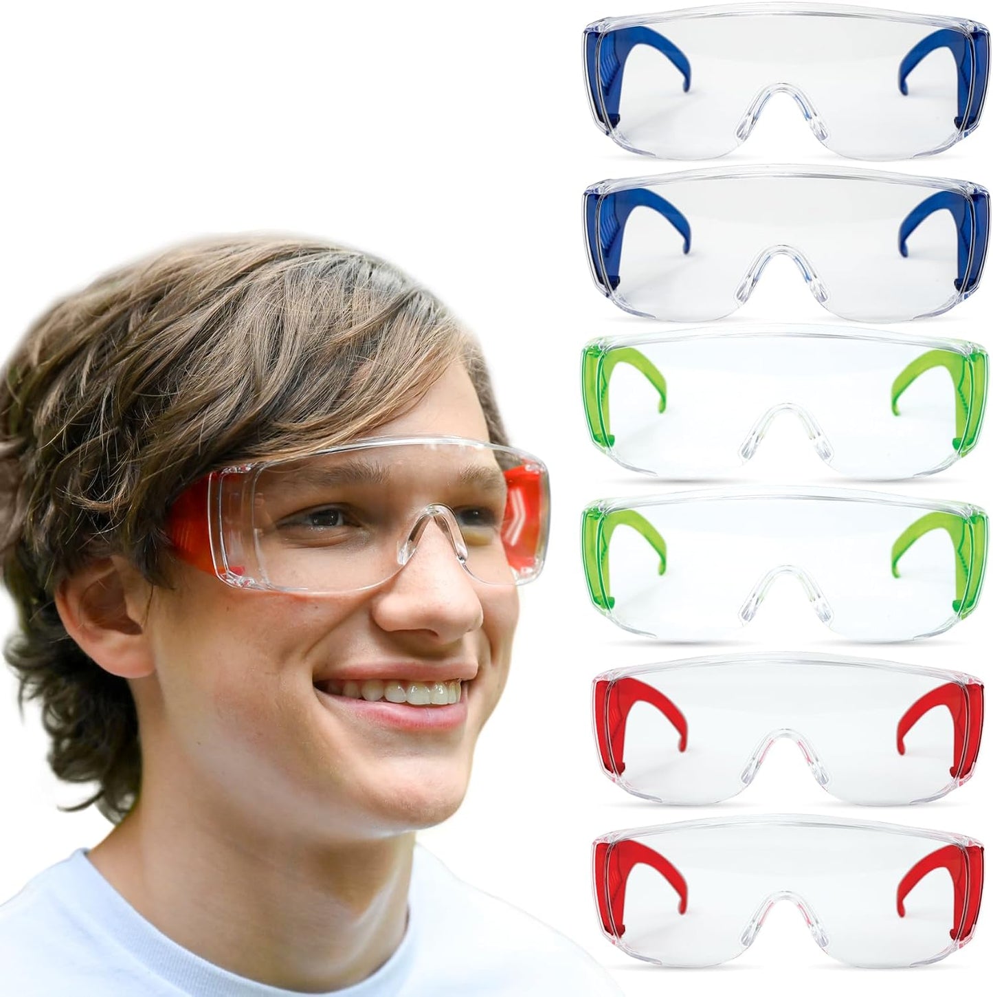 BISON LIFE Gafas de seguridad para niños, gafas protectoras para ni...