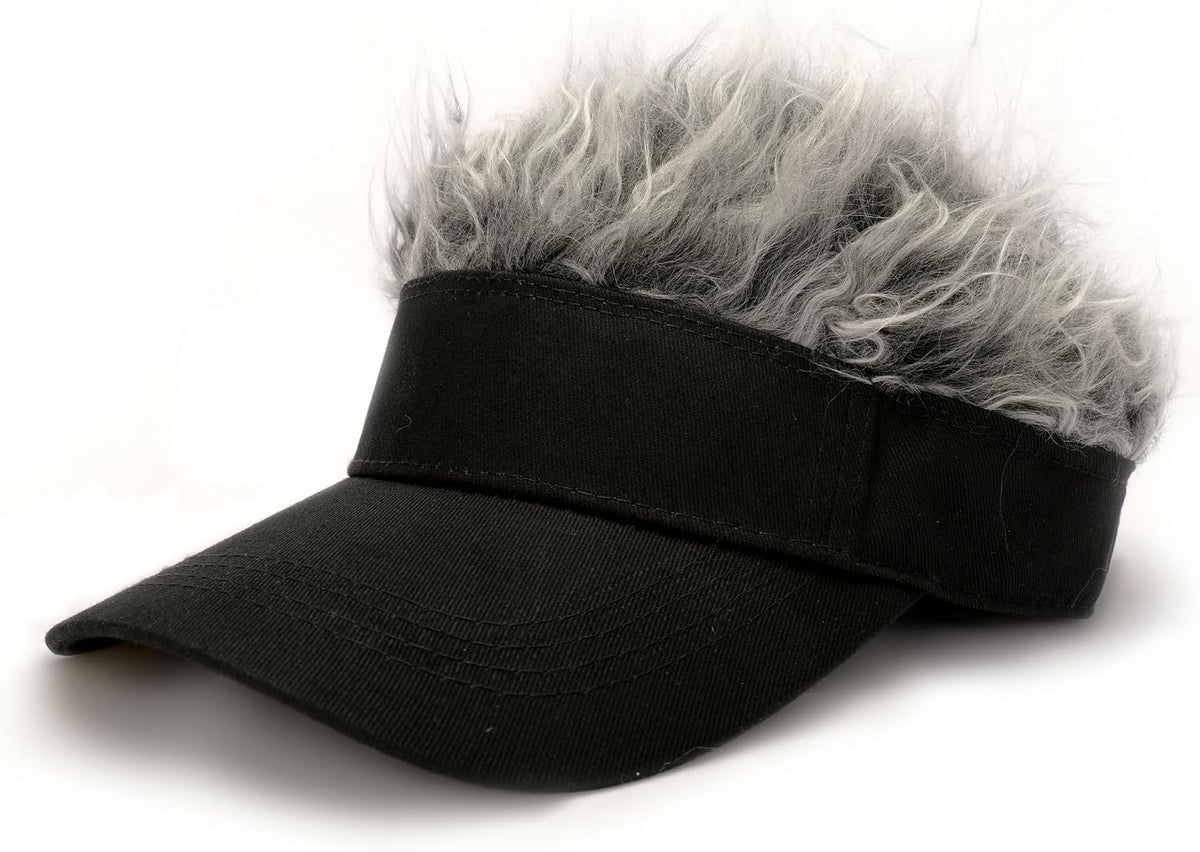 Gorra con visera para hombre con cabello falso, gorra con cabello p...