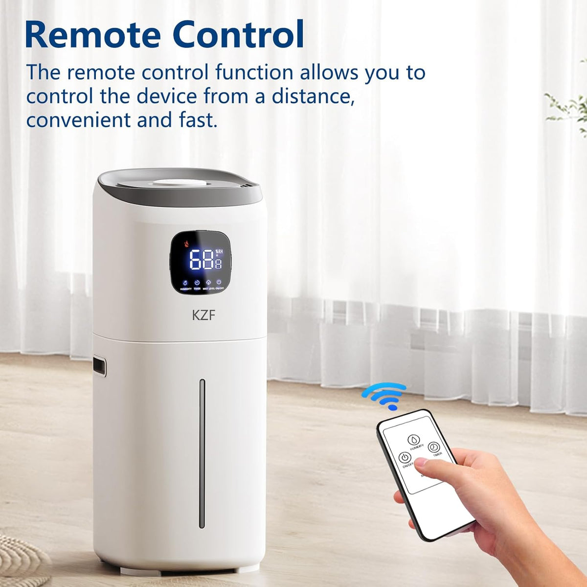 KZF Humidificadores para dormitorio, humidificador de habitación gr...