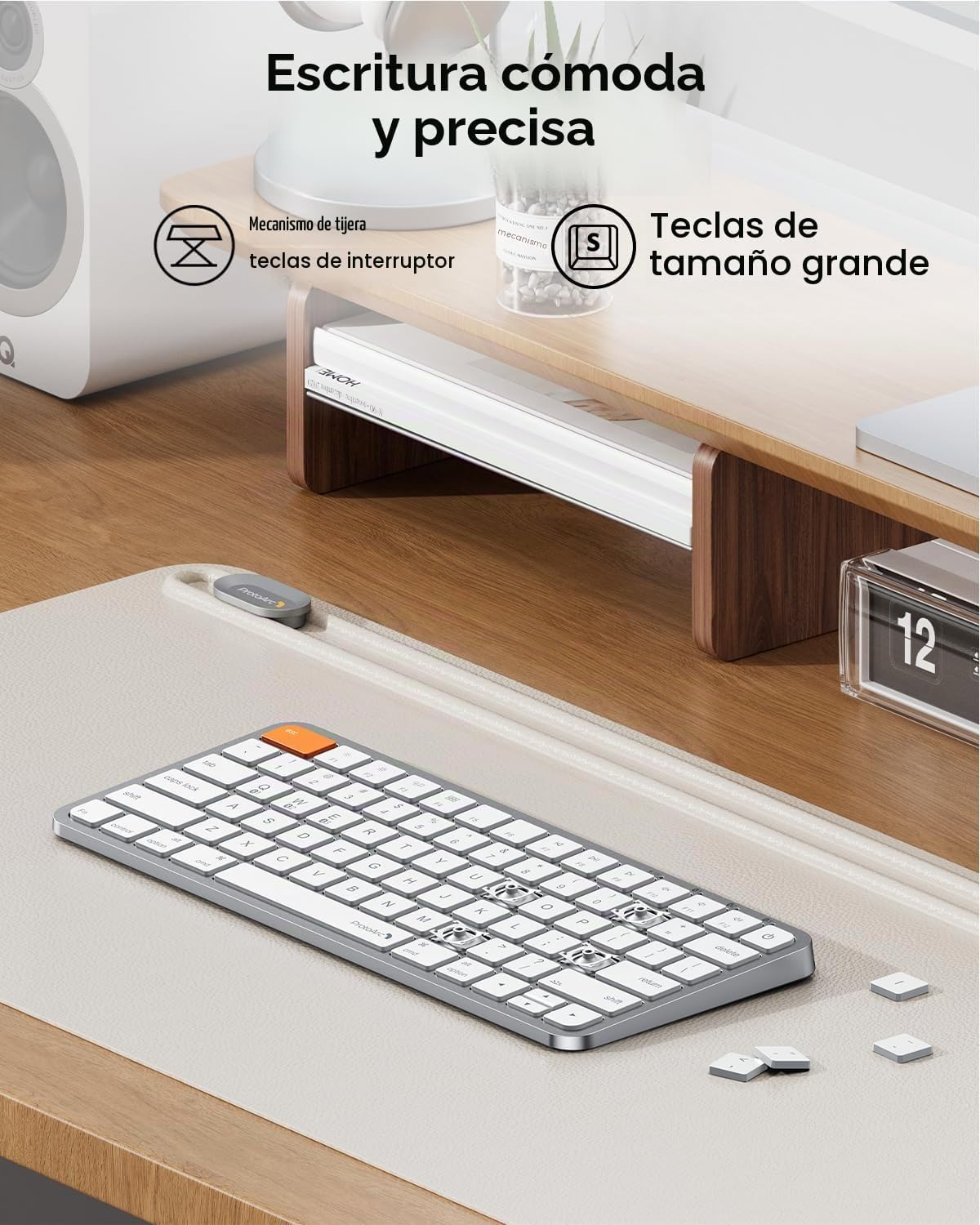 ProtoArc Teclado retroiluminado compacto Bluetooth y ratón para Mac...