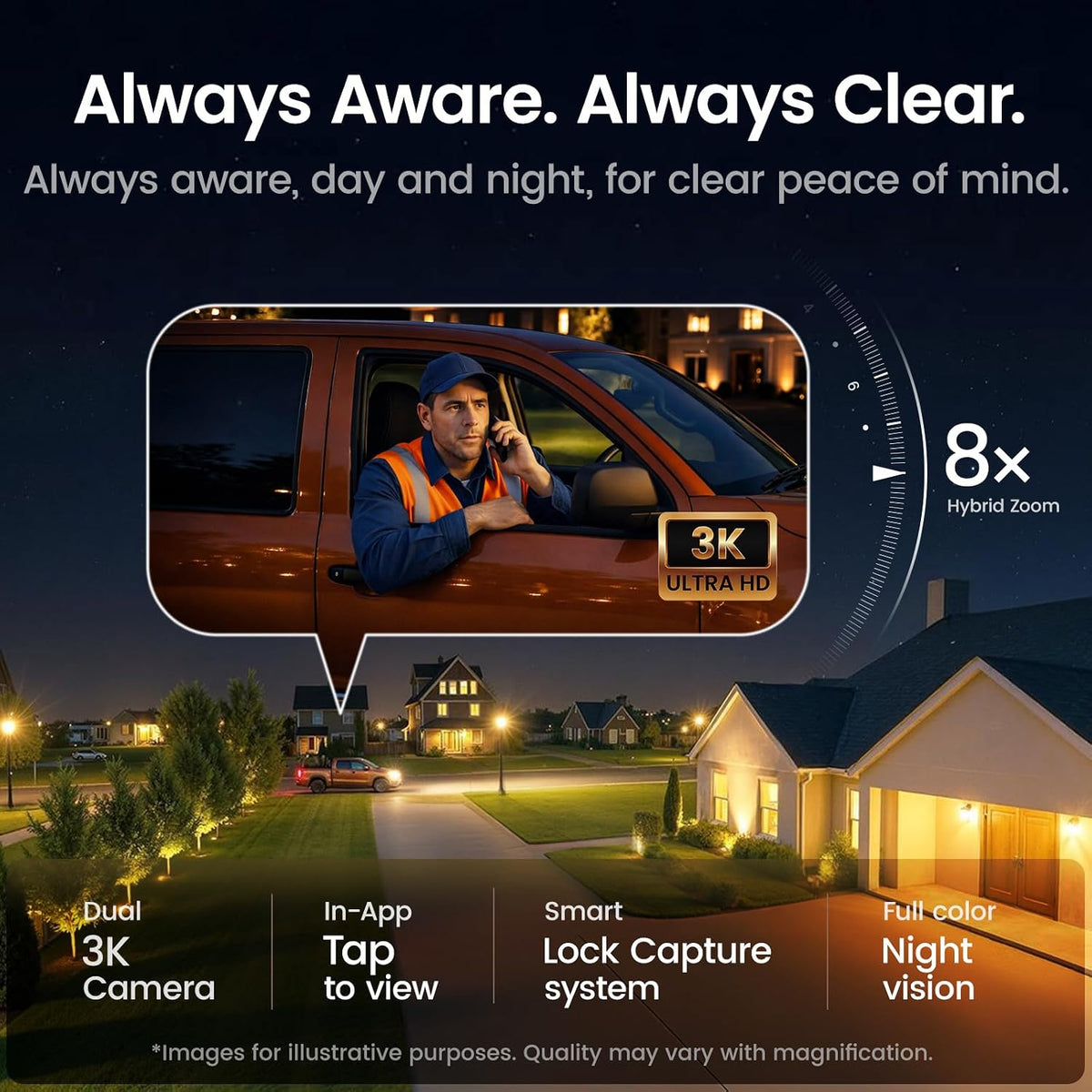 aosu T2 Pro Cámaras de seguridad solares inalámbricas para exterior...