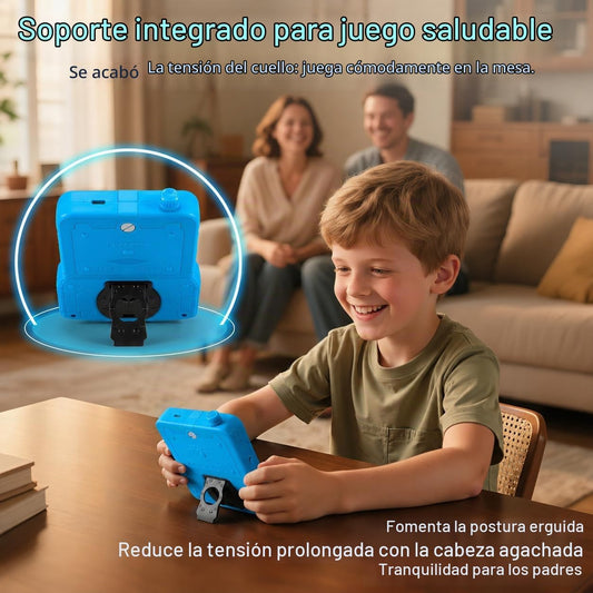 JJFUN Consola de juegos portátil para niños, estilo robot mecha con...