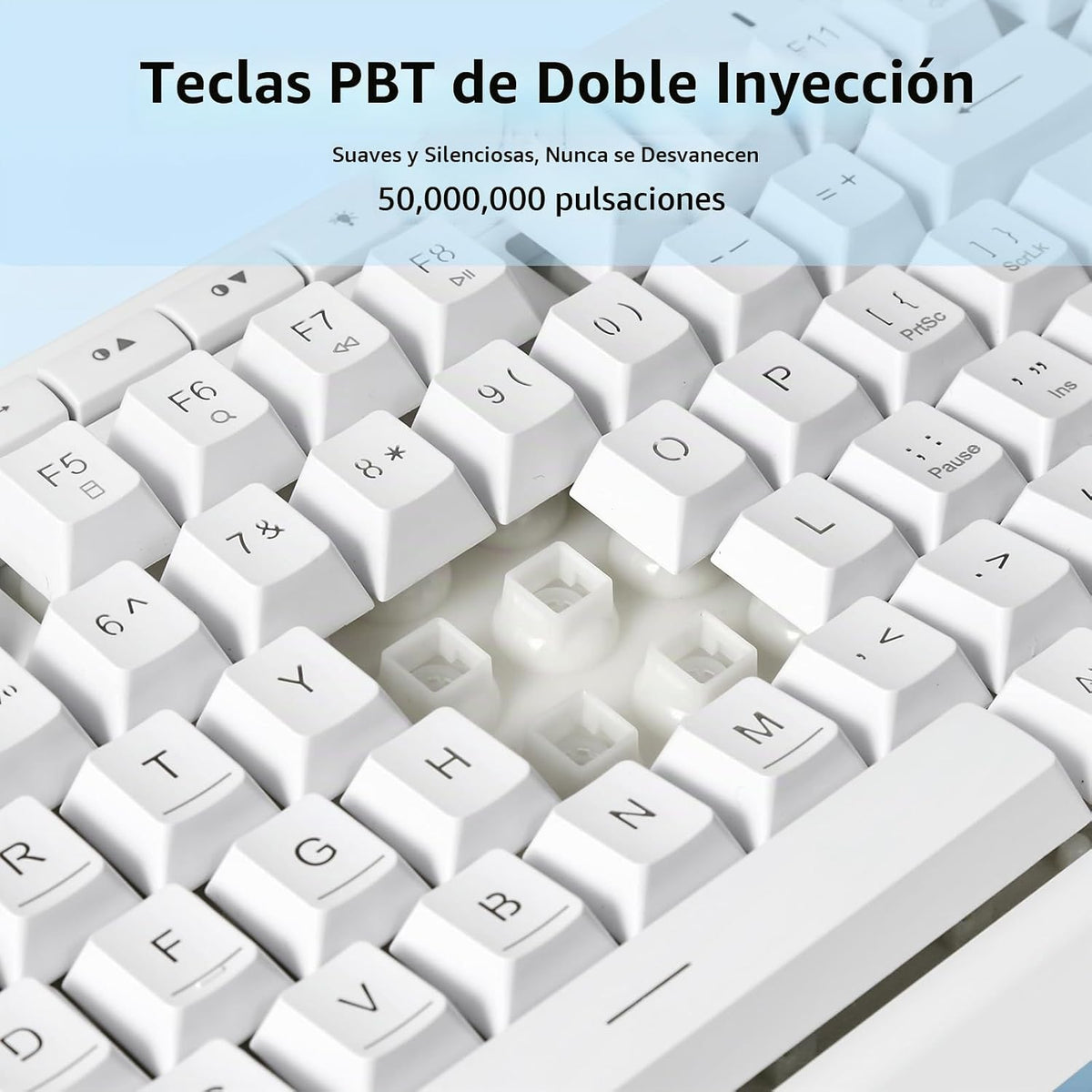 Redragon Teclado inalámbrico para juegos, Bluetooth\/2.4GHz\/USB-C...