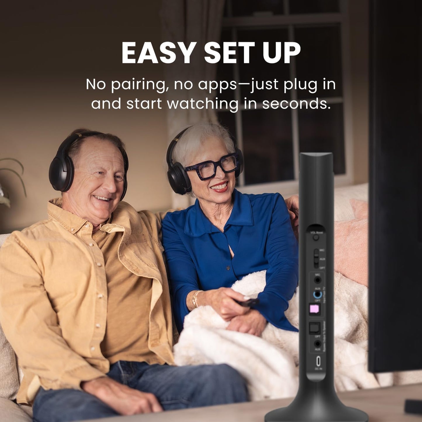 Avantree Duet - Auriculares inalámbricos duales para ver televisión...