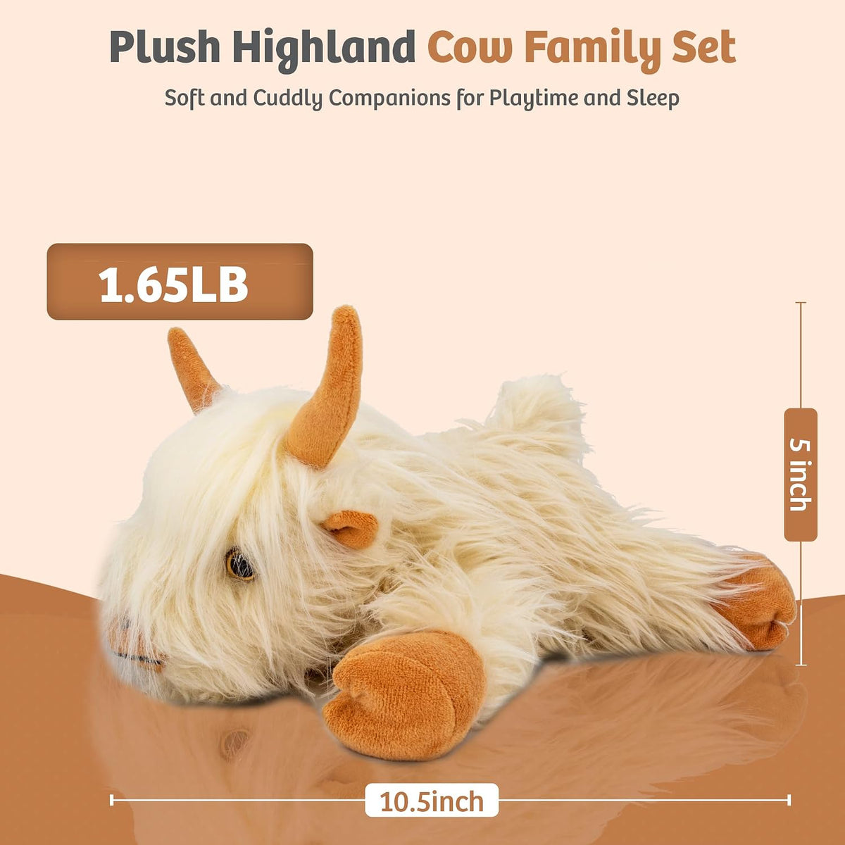 Marysun Juguete de peluche de vaca de las tierras altas para microo...