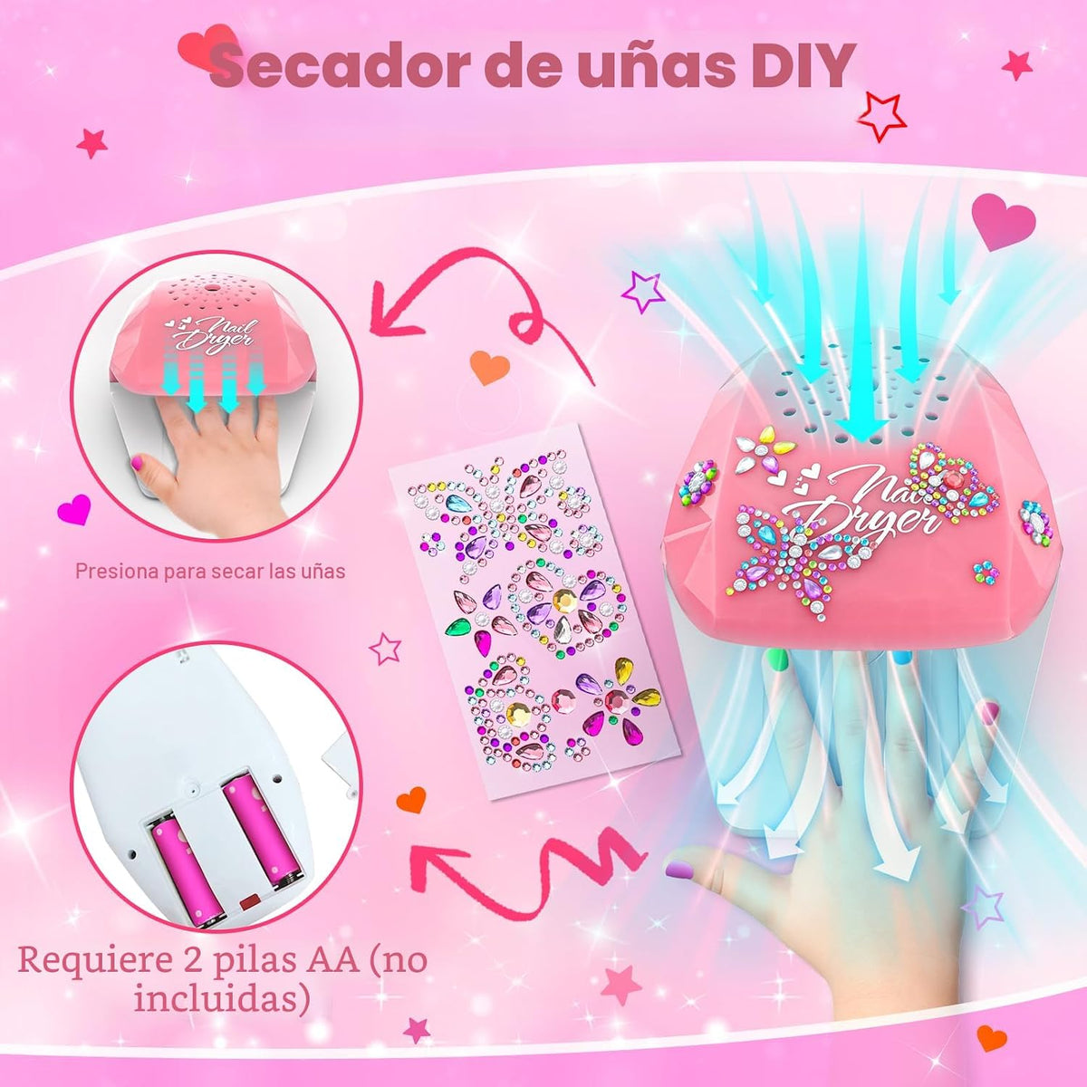 Glisiol Juego de Esmalte de Uñas para Niñas Juguetes, Kit de Arte d...