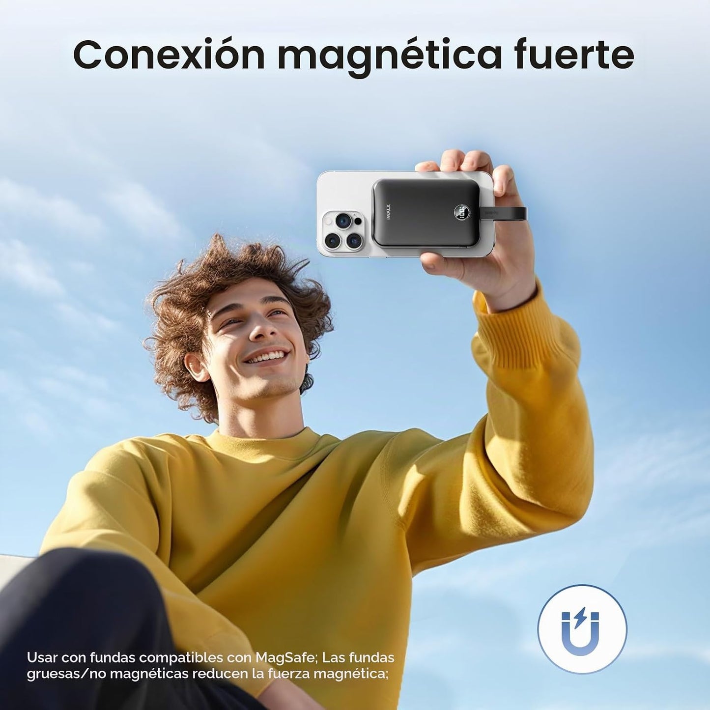 iWALK Banco de energía magnético de 10000 mAh, cargador portátil in...