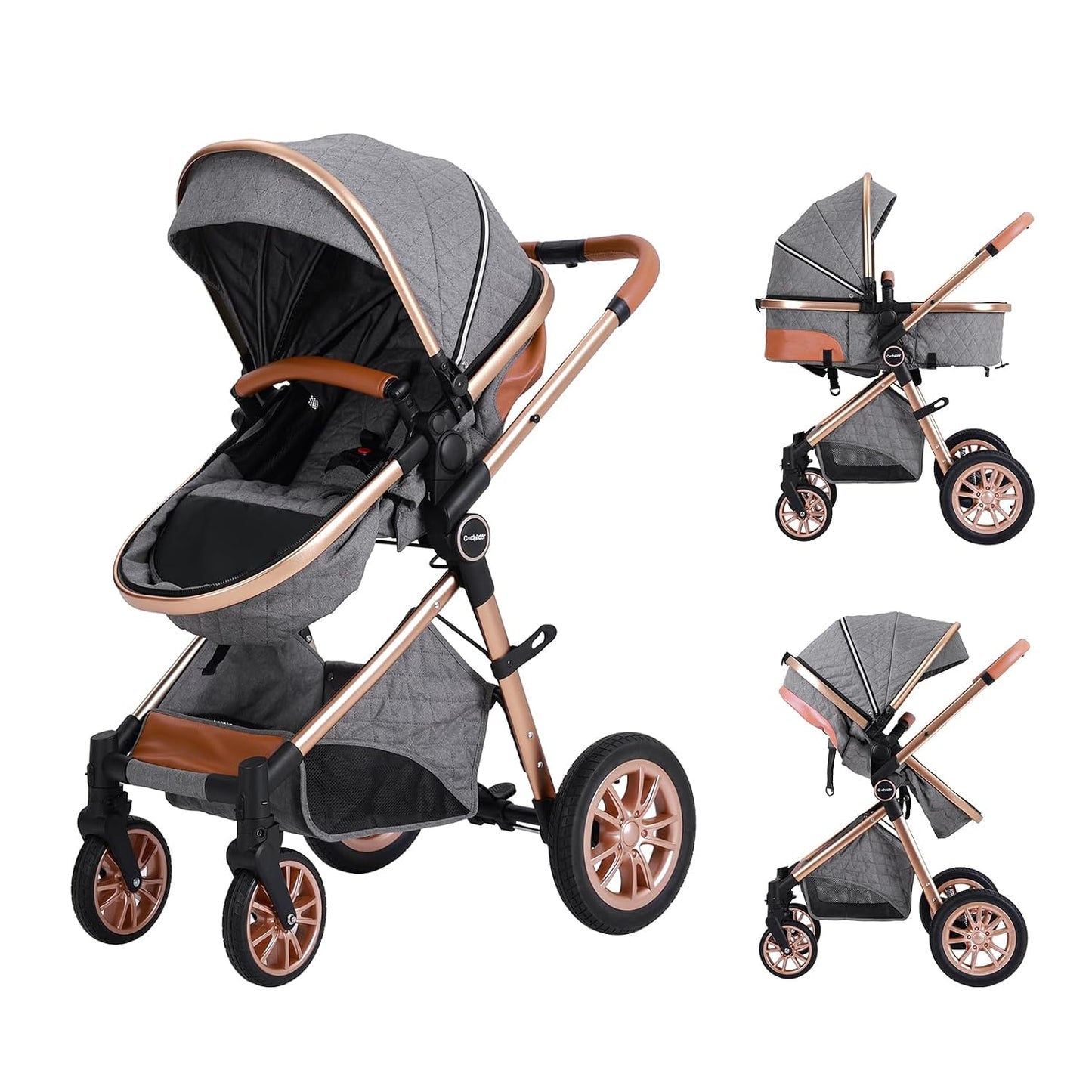 Cochildor DuraFlex - Cochecito de bebé 2 en 1, cochecito de viaje p...