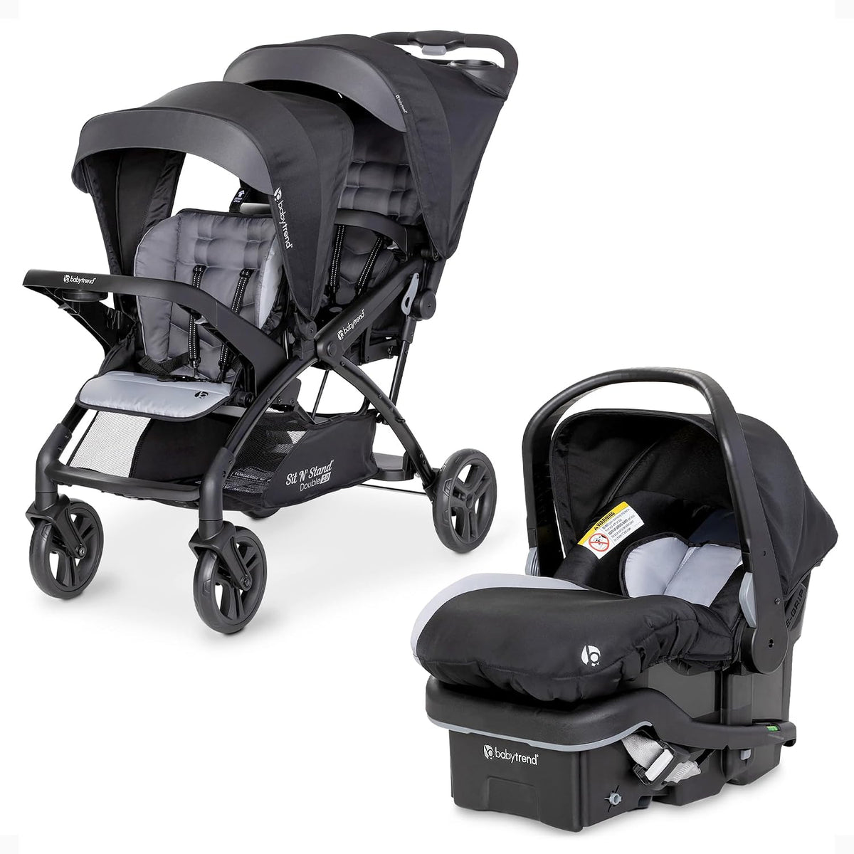 Baby Trend Cochecito de bebé y niño pequeño doble y asiento de coch...