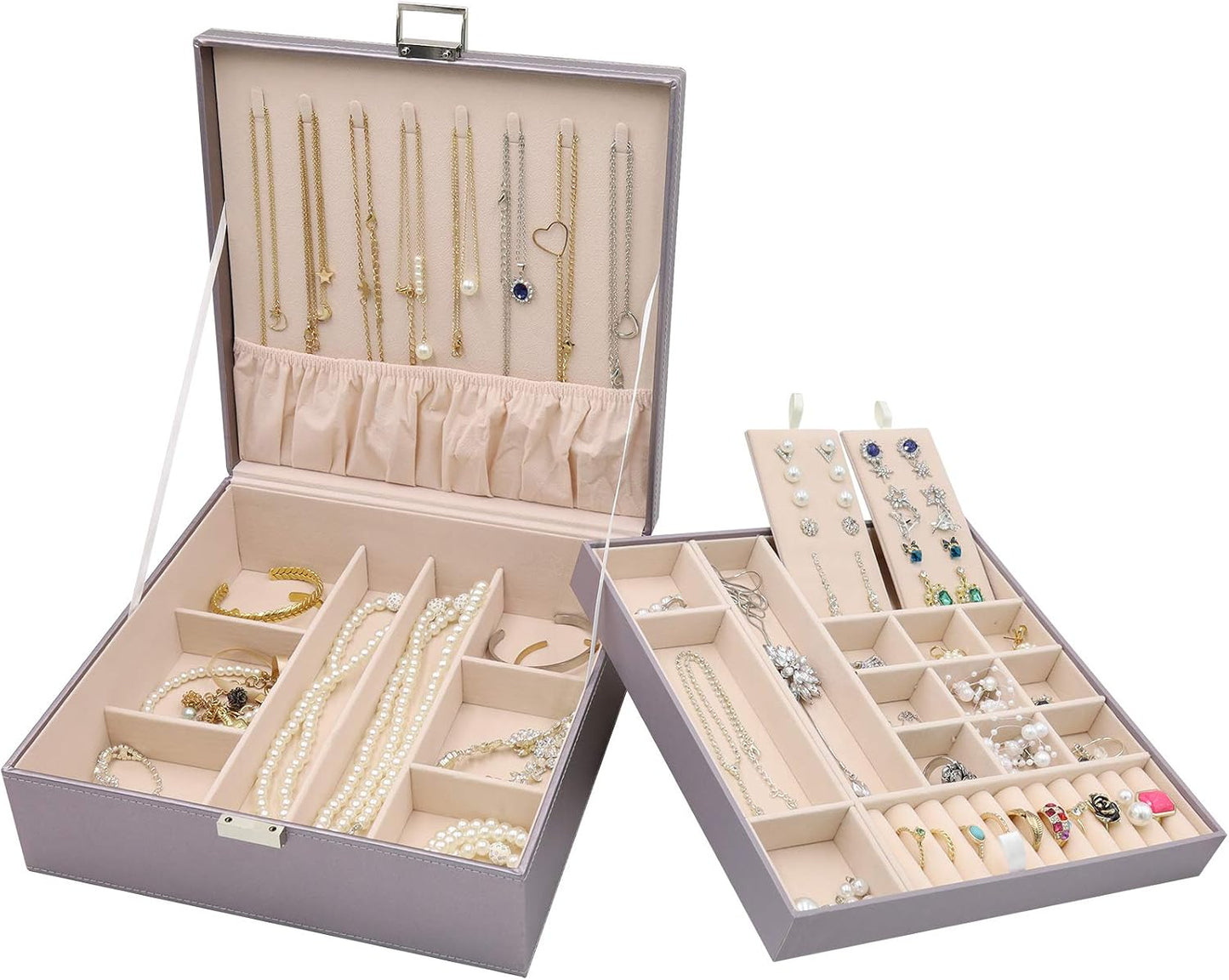 ProCase Caja de Joyas para Mujeres, Organizador de Joyas Grande de...