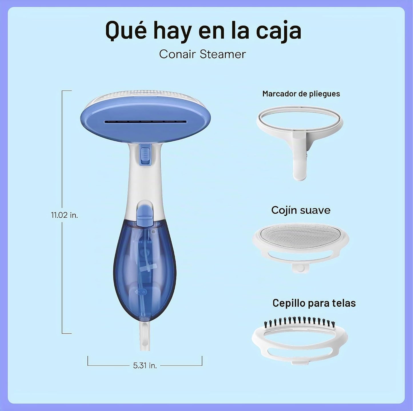 Conair Vaporizador de ropa de mano, ExtremeSteam 1200W, diseño port...