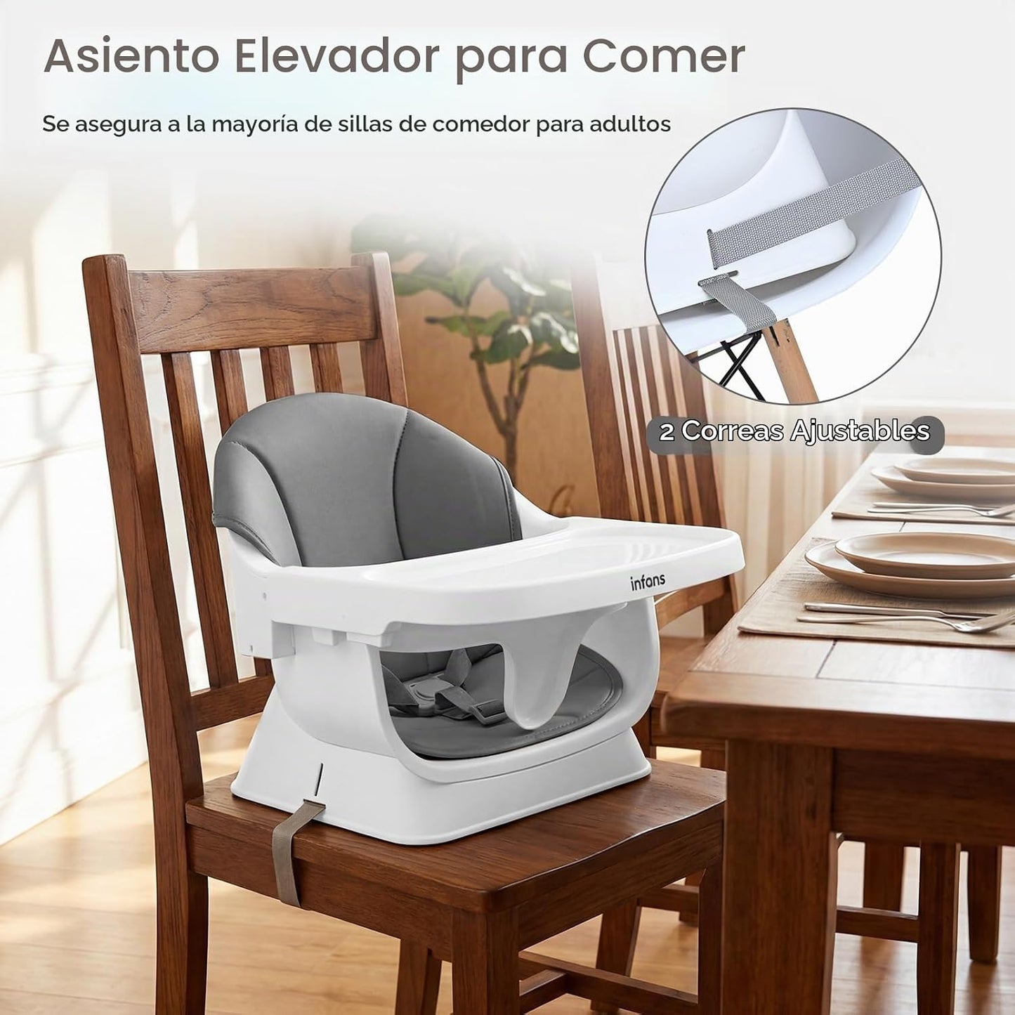 INFANS Silla alta para bebé, silla alta convertible 9 en 1 para beb...