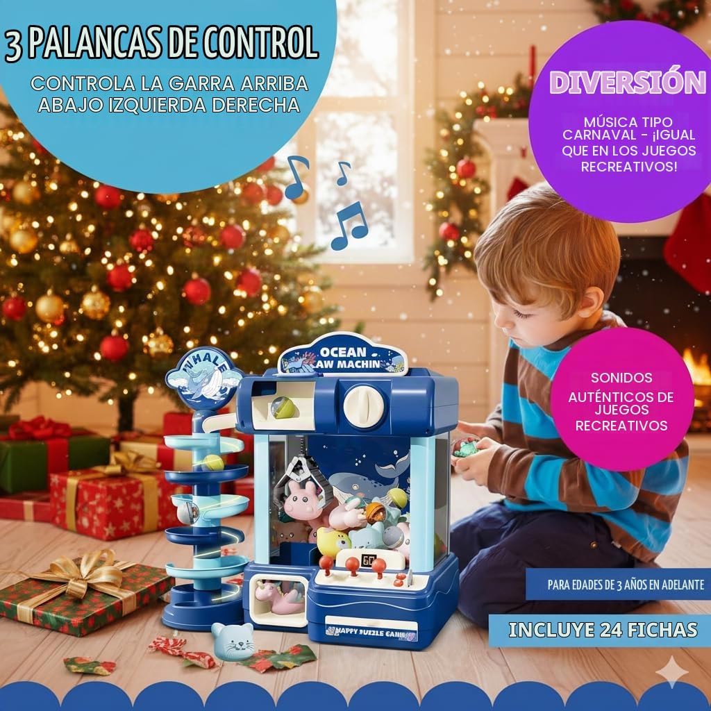 ROHSCE Máquina de Garras para Niños, Juguete de Juego de Arcade par...