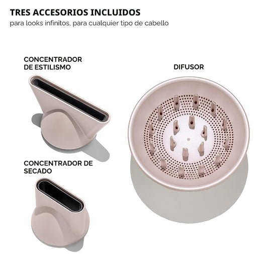 T3 LuxeDry Set de Secador de Pelo de Alto Rendimiento con Concentra...