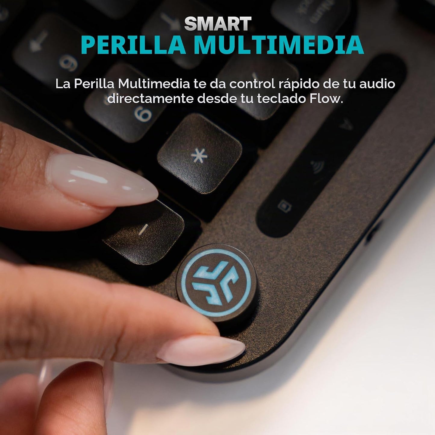 JLab Flow - Paquete de teclado y mouse, Bluetooth inalámbrico o USB...