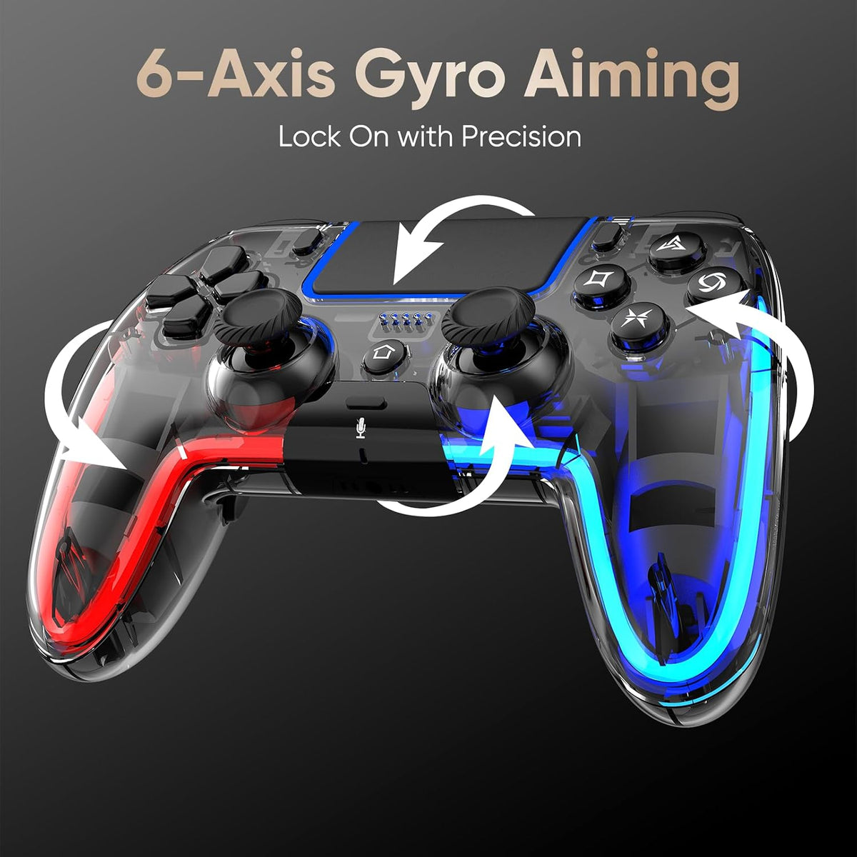 Controlador LED BETMI para PS5, Pro\/Slim\/Android\/MAC\/Steam Deck...