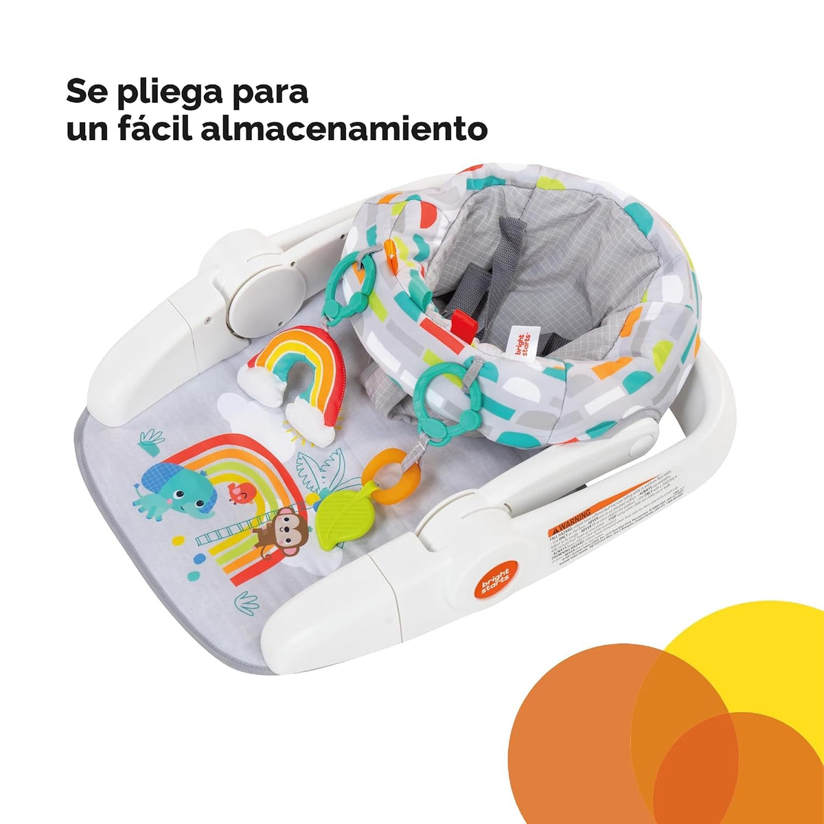 Bright Starts Learn-to-Sit - Asiento de piso para bebé, 2 posicione...
