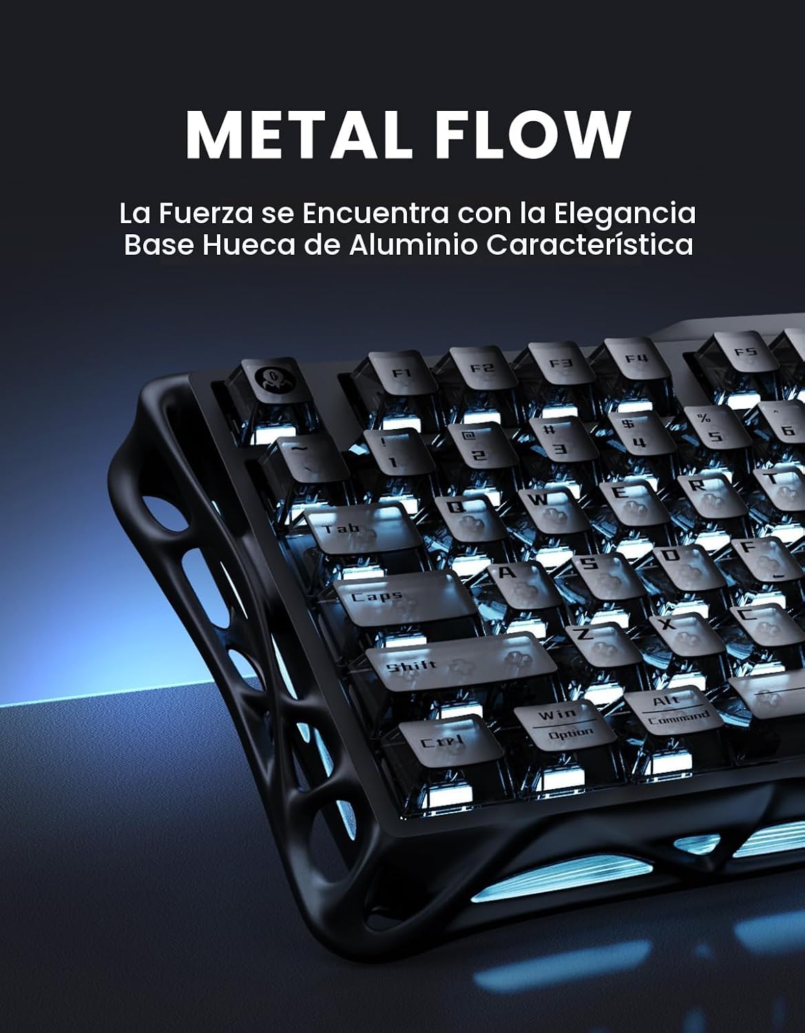 GravaStar Teclado mecánico inalámbrico para juegos Mercury K1 75% c...
