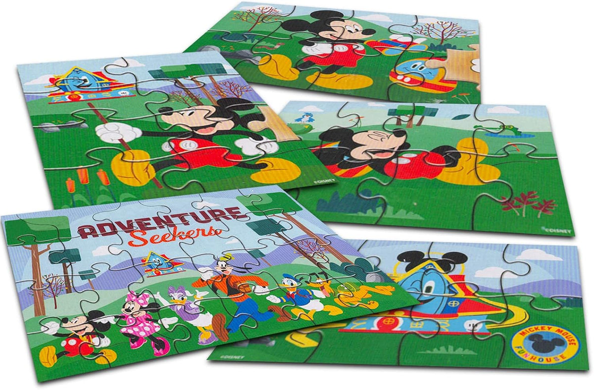 Mickey Mouse - Rompecabezas de madera de 5 unidades, paquete de rom...