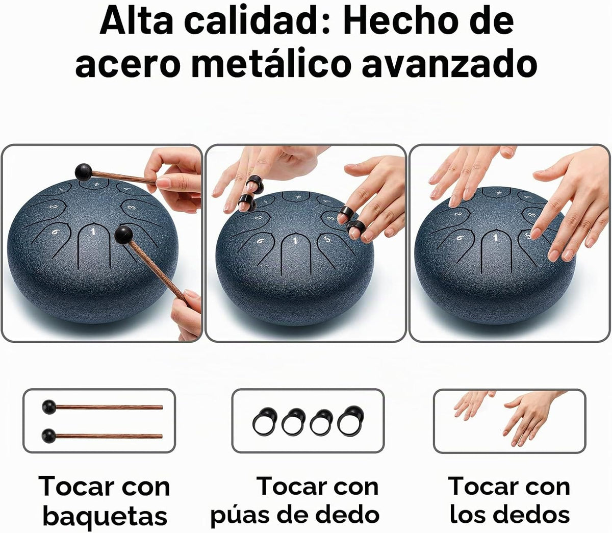 Lronbird Percusión de tambor de lengua de acero, instrumentos music...