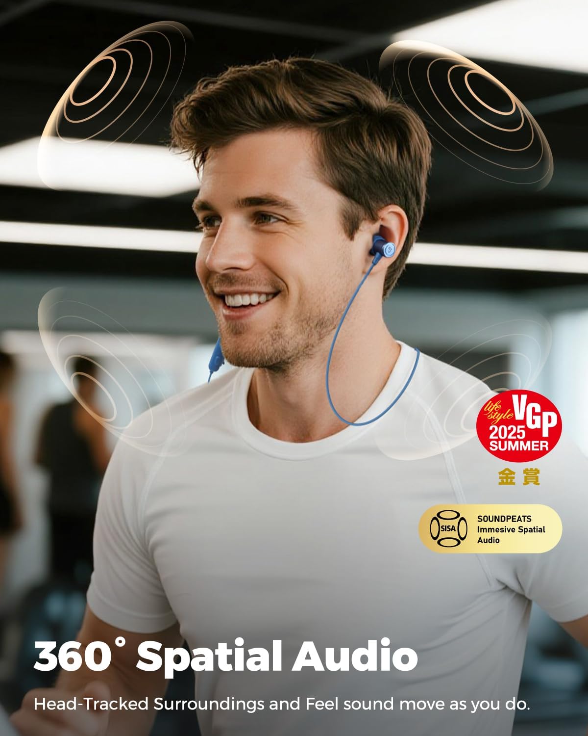 SoundPEATS Q40 HD - Auriculares deportivos con banda para el cuello...