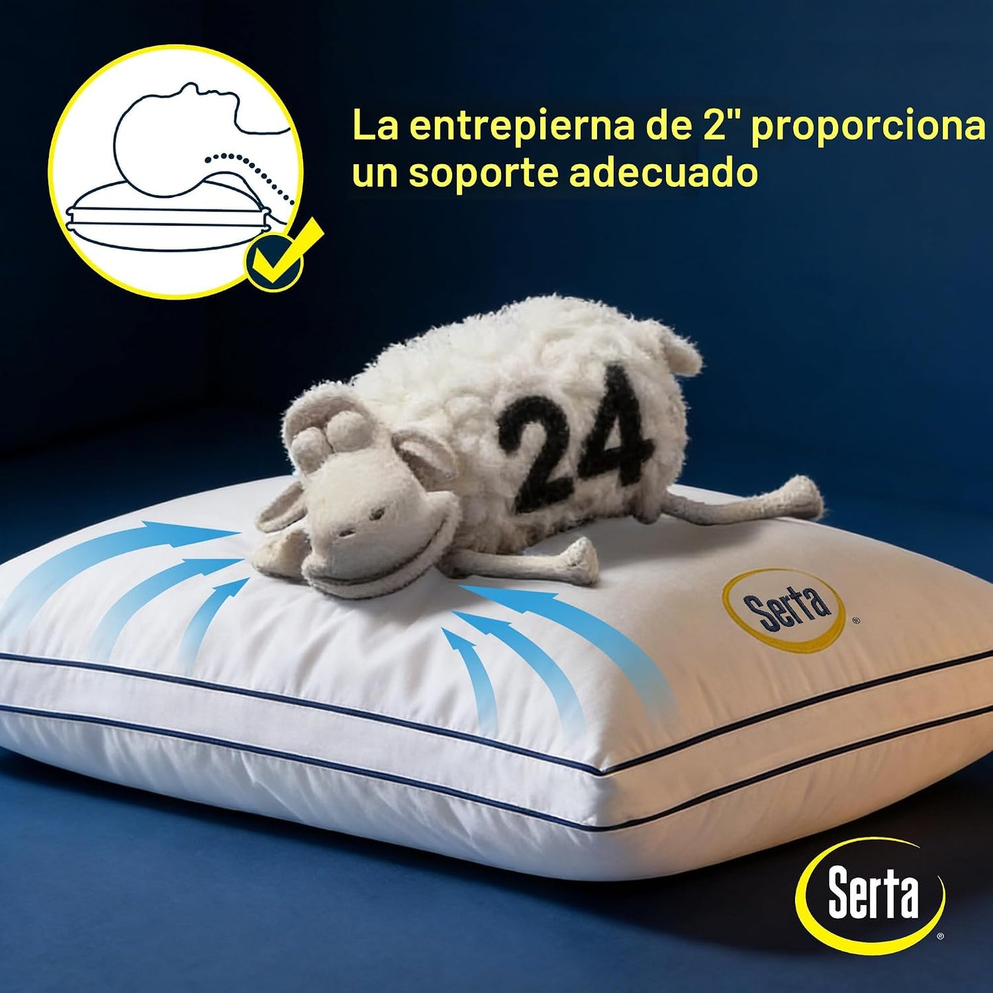 Serta Hotel Collection - Juego de 2 almohadas de cama tamaño Queen\...