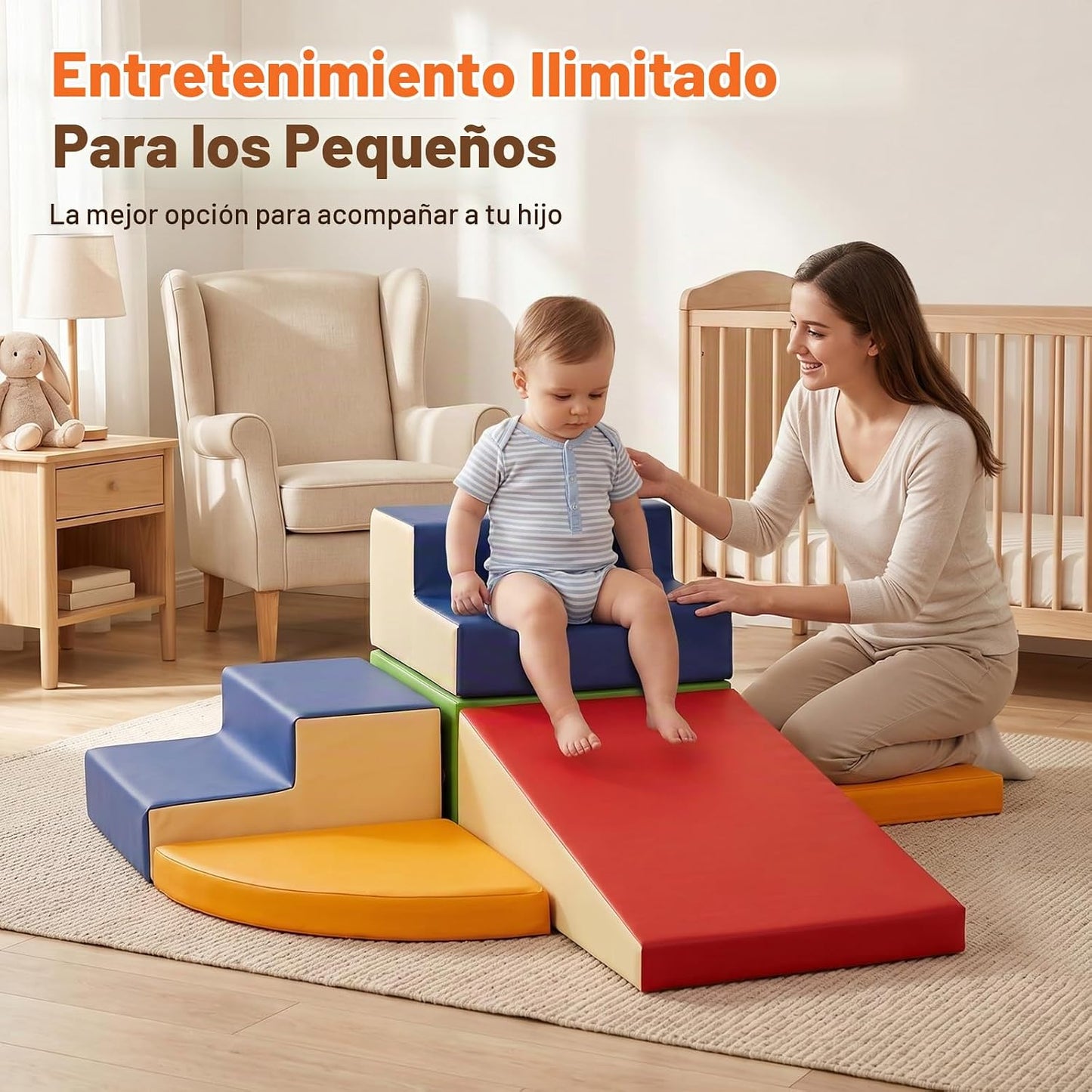 TODIBY Juguetes de Escalada de Cuero PU Suave de 6 Piezas para Niño...